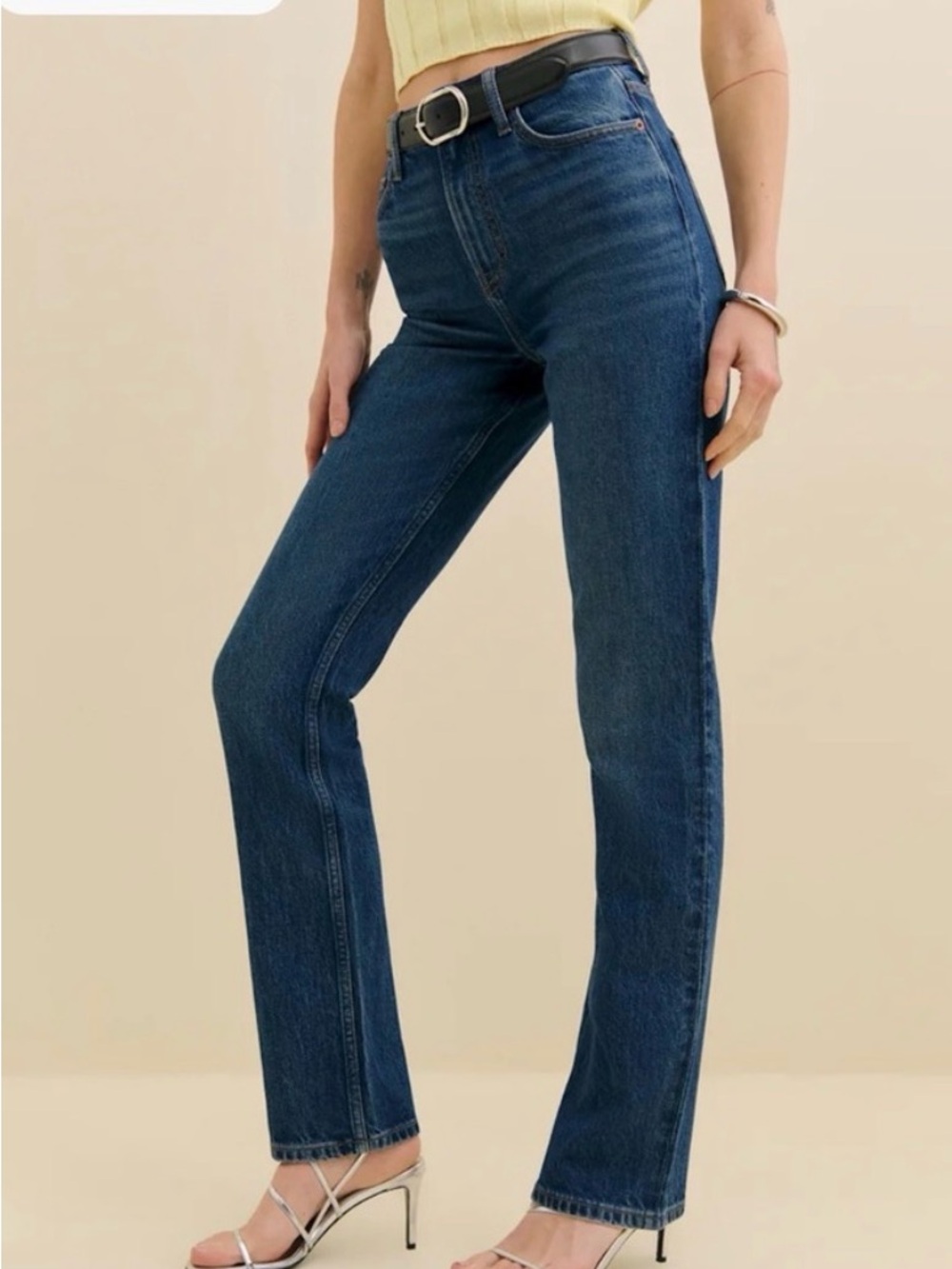 Reformation Jax Stretch High Rise Straight Jeans